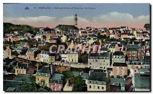 Ansichtskarte AK Morlaix Vue generale et Quartier St Martin