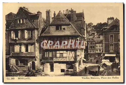 Cartes postales Morlaix Vieilles Maisons Place des Halles