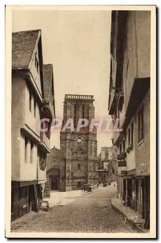 Ansichtskarte AK Bretagne Morlaix Finistere La Rue Basse et l'Eglise St Mathieu