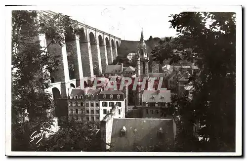 Ansichtskarte AK Morlaix Le Viaduc et vue panoramique sur Ste Melaine