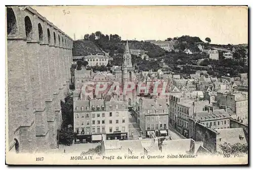 Ansichtskarte AK Morlaix Profil du Viaduc et Quartier St Melaine