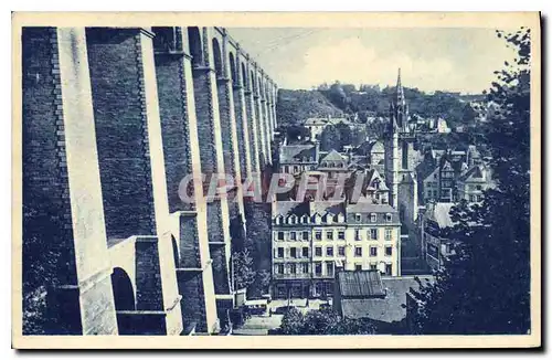 Ansichtskarte AK Morlaix Le Viaduc et l'Eglise St Melaine