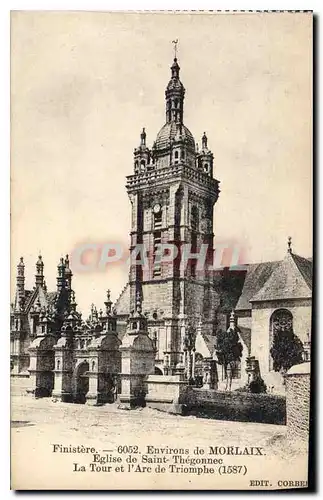 Cartes postales Finistere Environs de Morlaix Eglise de St Thegonnec La Tour et l'Arc de Triomphe