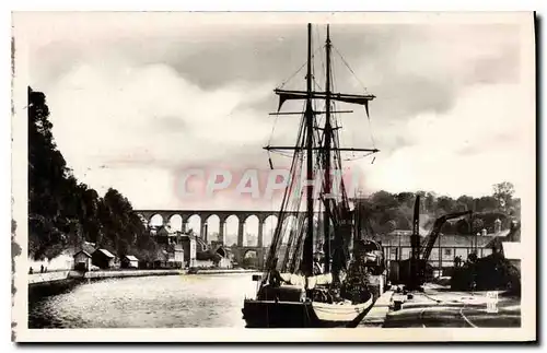 Ansichtskarte AK Morlaix Les quais Bateau