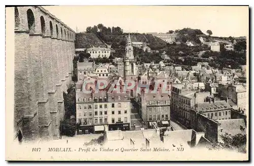 Ansichtskarte AK Morlaix Prodil du Viadue et Quartier Saint Melaine