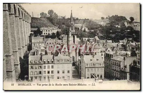 Ansichtskarte AK Morlaix Vue prise de la Roche vers Sainte Melaine