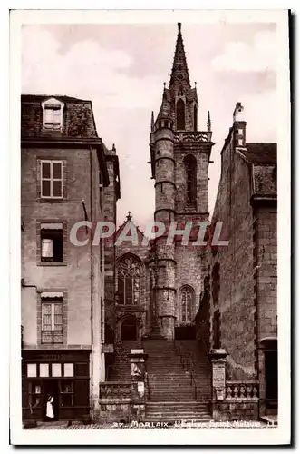 Ansichtskarte AK Morlaix l'Eglise Saint Malaine