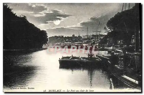 Cartes postales Morlaix Le Port au clair de lune