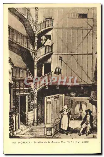 Ansichtskarte AK Morlaix Escalier de la Grande Rue