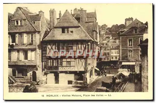 Cartes postales Morlaix Vieilles Maisons Place des Hailes