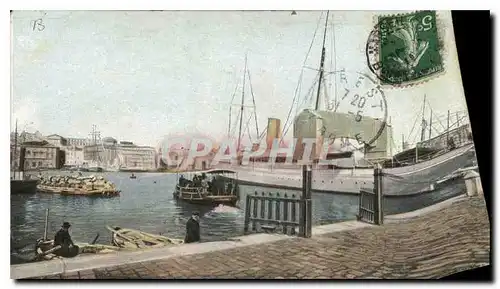 Cartes postales Marseille Le Vieux Port Traversee du Bateau Mouche