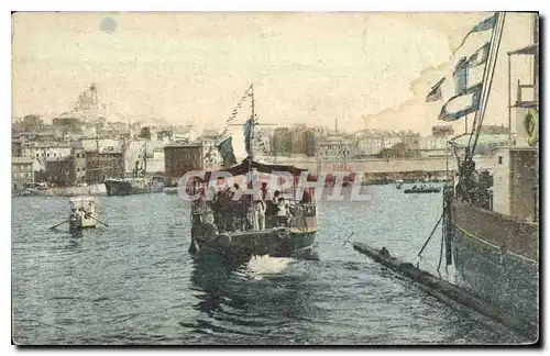 Cartes postales Marseille Le Vieux Port Traversee du Bateau Mouche