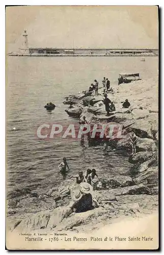 Cartes postales Marseille Les Pierres Plates et le Phare Sainte Marie