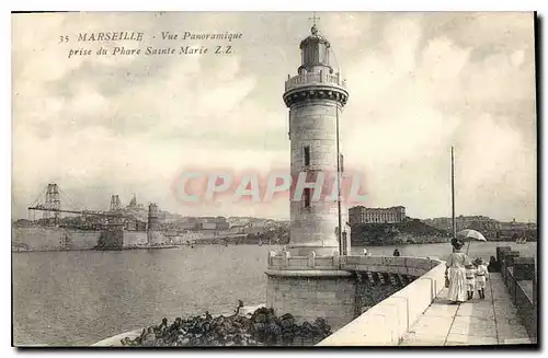 Ansichtskarte AK Marseille Vue Panoramique prise du Phare Sainte Marie