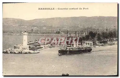 Cartes postales Marseille Courrier sortant du Port