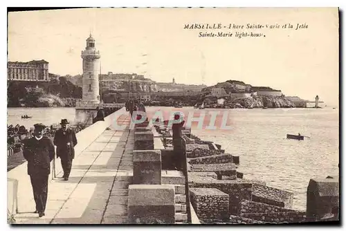 Ansichtskarte AK Marseille Phare Sainte Marie et la Jetee