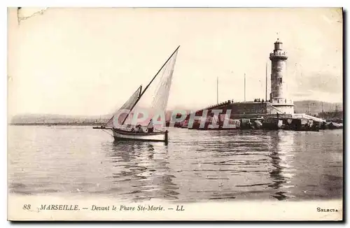 Ansichtskarte AK Marseille Devant le Phare Ste Marie