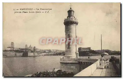 Ansichtskarte AK Marseille Vue Panoramique prise du Phare Sainte Marie