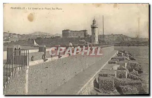 Ansichtskarte AK Marseille La Jetee Le Phare Ste Marie