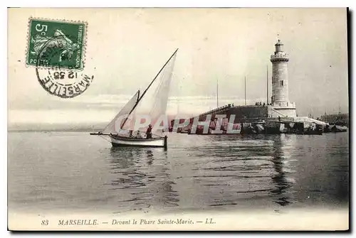 Cartes postales Marseille Devant Le Phare Ste Marie