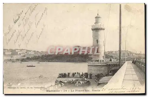 Ansichtskarte AK Marseille le Phare Ste Marie