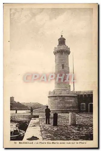 Ansichtskarte AK Marseille le Phare Ste Marie avec vue sur le Pharo