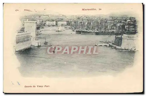 Cartes postales Marseille entree du vieux Port