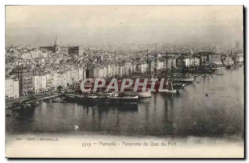 Ansichtskarte AK Marseille Panorama du Quai du port