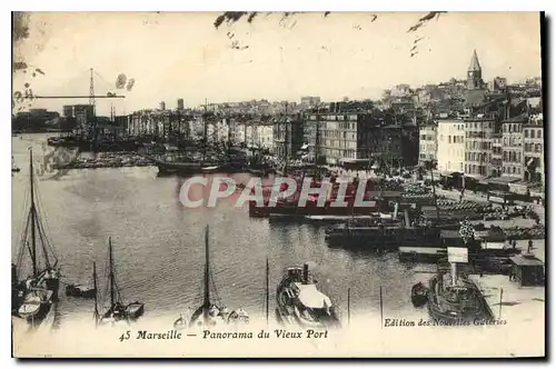 Cartes postales Marseille panorama du vieux port