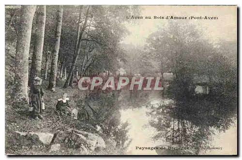 Ansichtskarte AK L'Aven au bois d'Amour Pont Aven Paysages de Bretagne