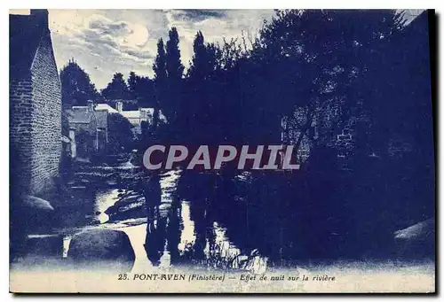 Cartes postales Pont Aven Finistere Effet de Nuit sur la Riviere