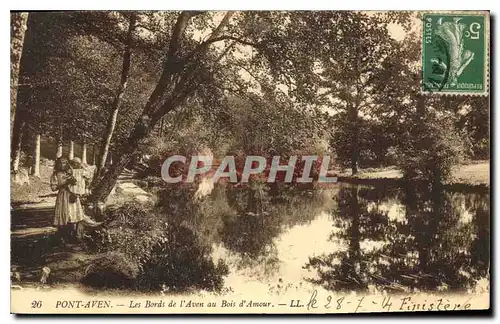 Ansichtskarte AK Pont Aven les Bords de l'Aven au Bois d'Amour