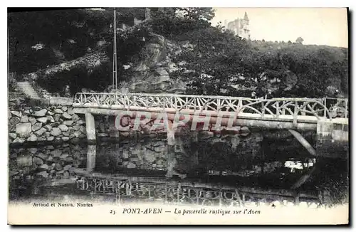 Cartes postales Pont Aven la Passerelle rustique sur l'Aven