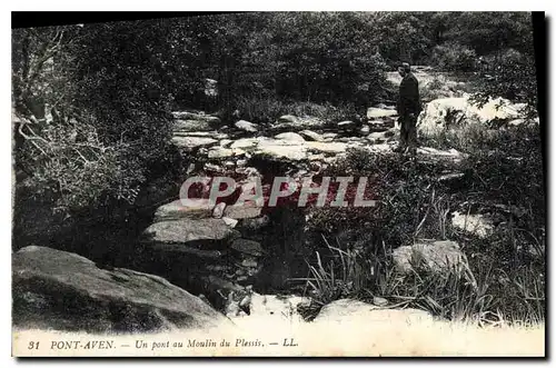 Ansichtskarte AK Pont Aven Un point Moulin du Plessis