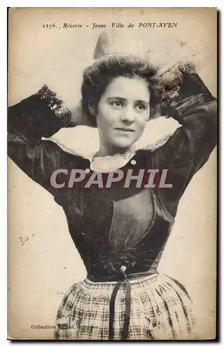 Cartes postales Reverie Jeune Fille de Pont Aven Folklore