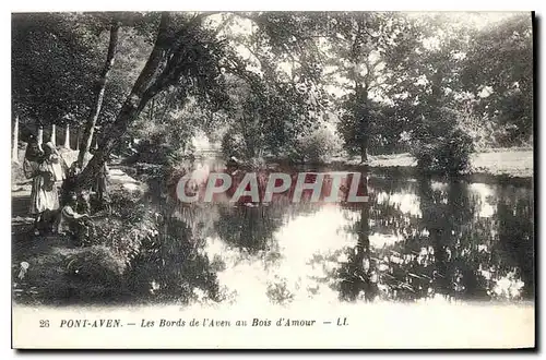 Ansichtskarte AK Pont Aven Les Bords de l'Aven au Bois d'Amour