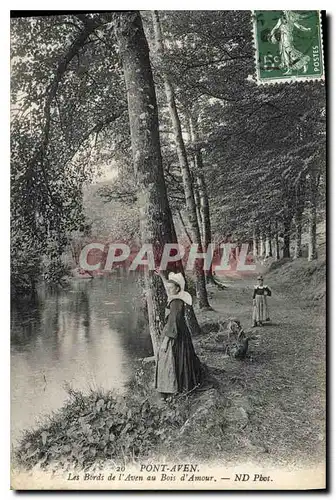 Ansichtskarte AK Pont Aven Les Bords de l'Aven au Bois d'Amour