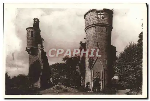 Ansichtskarte AK Pont Aven Ruines du Chateau de Rustephan