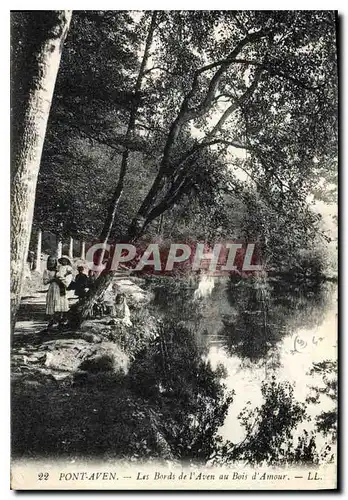 Ansichtskarte AK Pont Aven Les Bords de l'Aven au Bois d'Amour