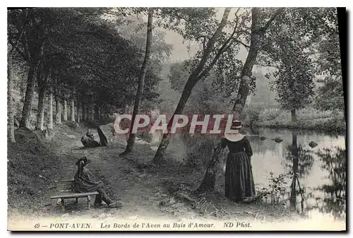 Ansichtskarte AK Pont Aven Les Bords de l'Aven au Bois d'Amour