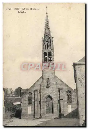 Ansichtskarte AK Pont Aven Finistere l'Eglise