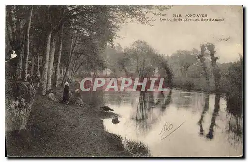 Ansichtskarte AK Pont Aven Les bords de l'Aven au Bois d'Amour