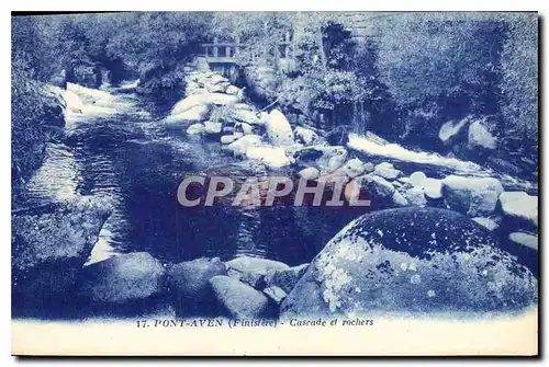 Cartes postales Pont Aven Finistere Cascade et rochers