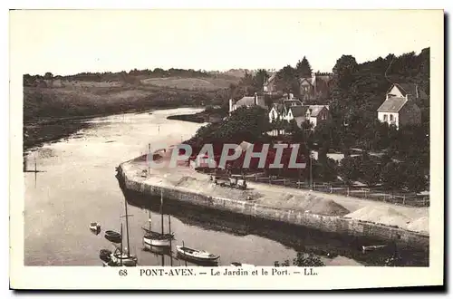 Cartes postales Pont Aven Le Jardin et le Port