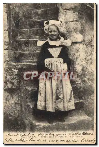 Cartes postales Pont Aven Jeune fille Folklore