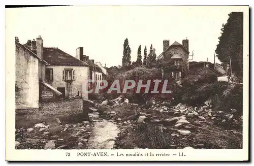 Ansichtskarte AK Pont Aven Les moulins et la riviere