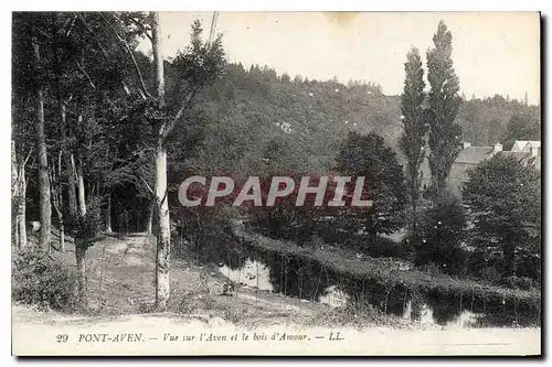 Cartes postales Pont Aven Vue sur l'Aven et le bois d'Amour