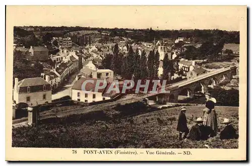 Ansichtskarte AK Pont Aven Finistere Vue Generale