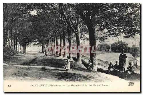 Cartes postales Pont Aven Finistere La Grande Allee du Bois d'Amour