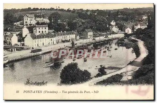 Ansichtskarte AK Pont Aven Finistere Vue generale du Port